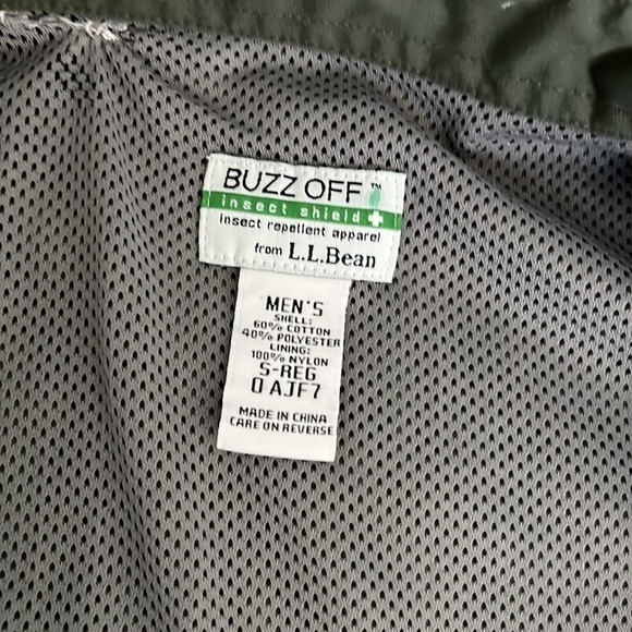 L.L.Bean Buzz Off insect shield repellent apparel Fishing Camping Shirt S - Picture 6 of 12